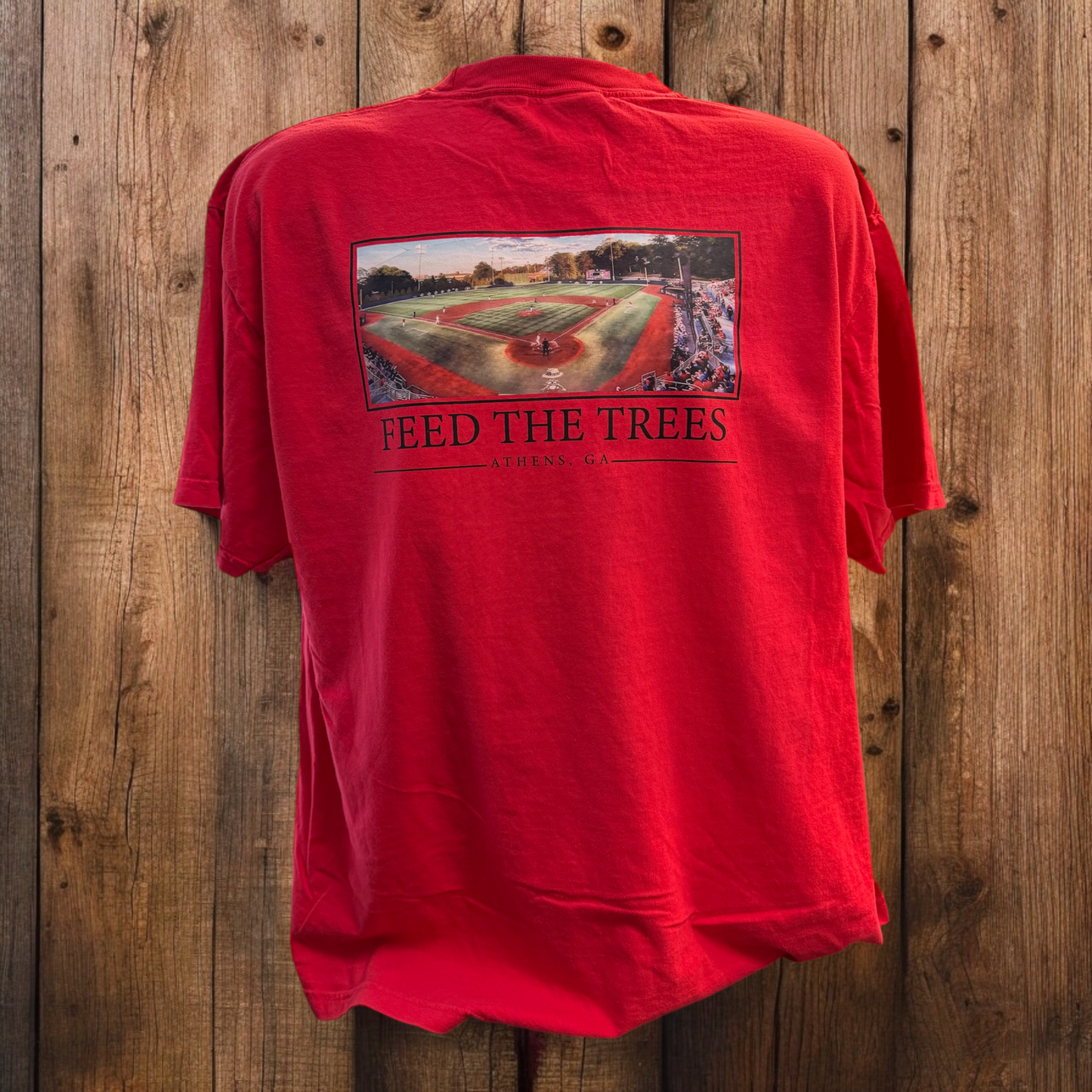 Feed The Trees Pocket-T (Red)